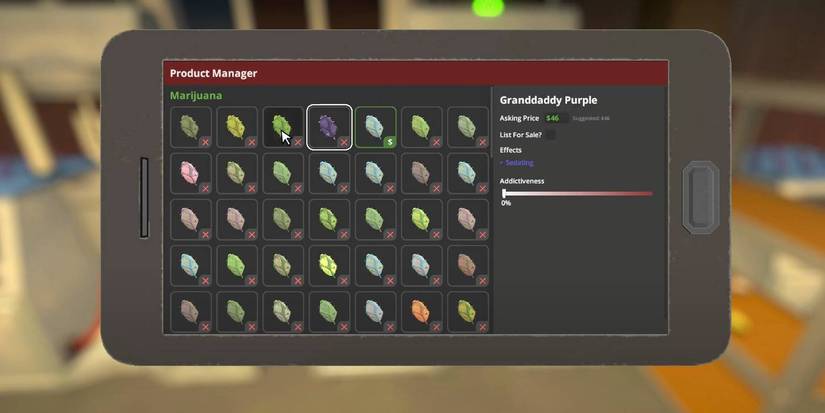 Best Granddaddy Purple Mix In Schedule 1 1 Schedule 1 Granddaddy Purple mix created among other products in phone's Product Manager menu