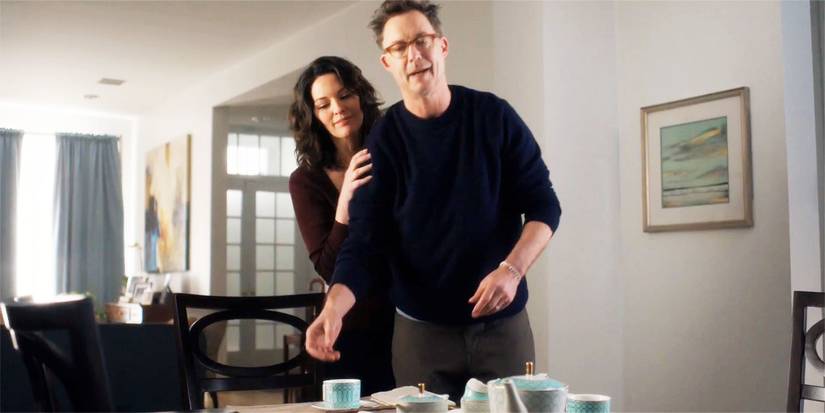 Isobel and her husband in FBI season 7, embracing