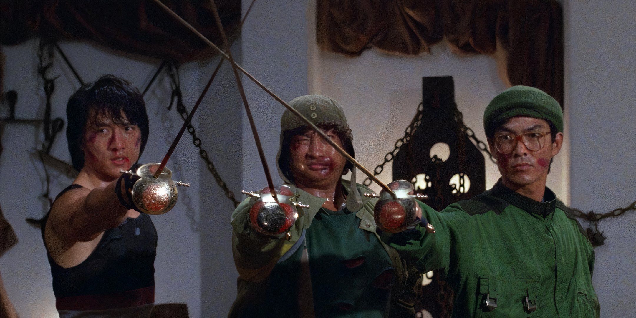 Jackie Chan, Sammo Hung e Biao Yuen em Os Desafio dos Supercampeões