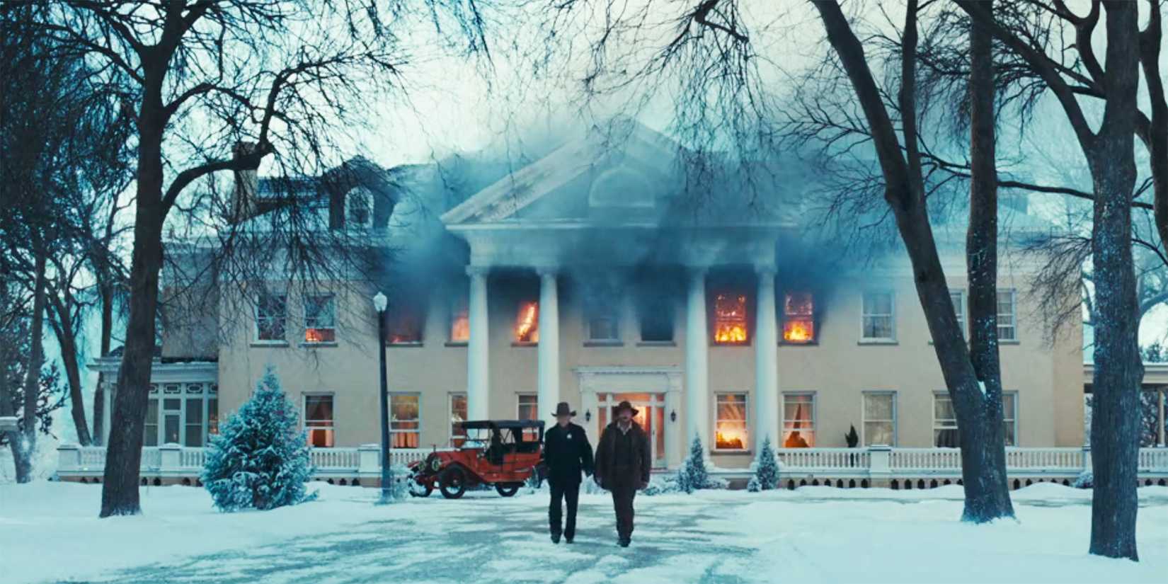 Jacob and Spencer Dutton walking away from Whitfield's mansion in 1923