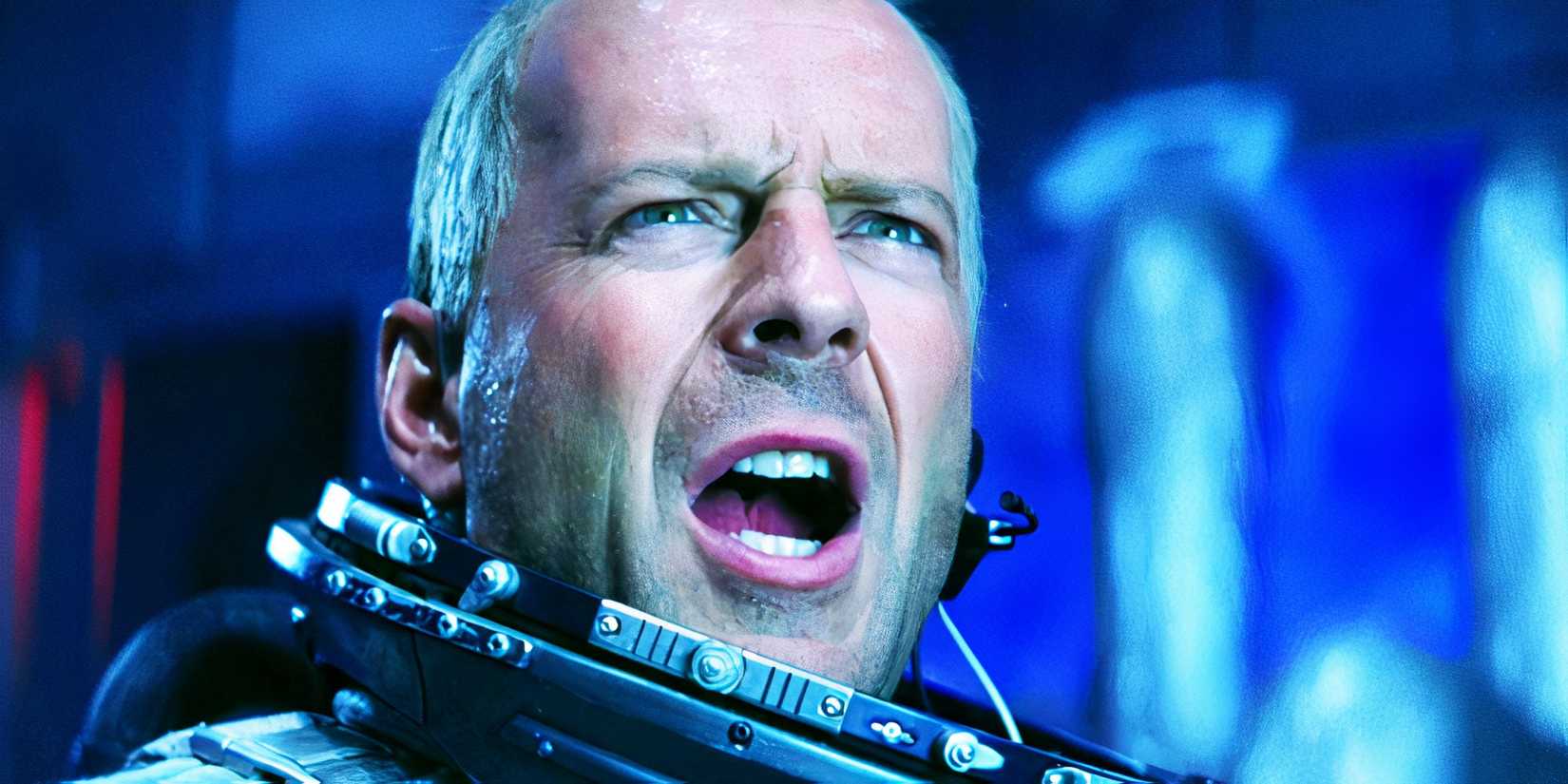Bruce Willis yelling as Harry Stamper in Armageddon