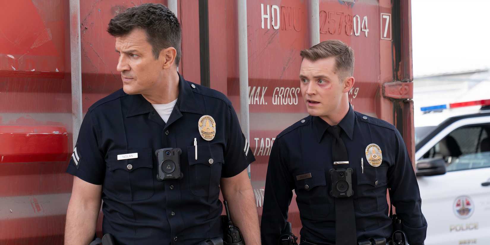 John Nolan and Seth Ridley in The Rookie season 7, episode 16