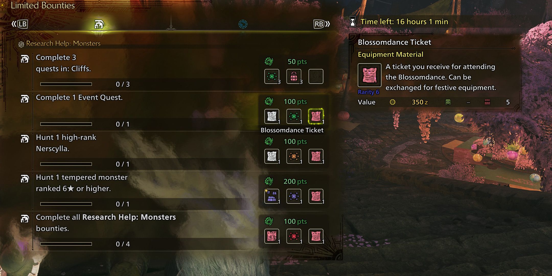 Monster Hunter Wilds daily rewards screen