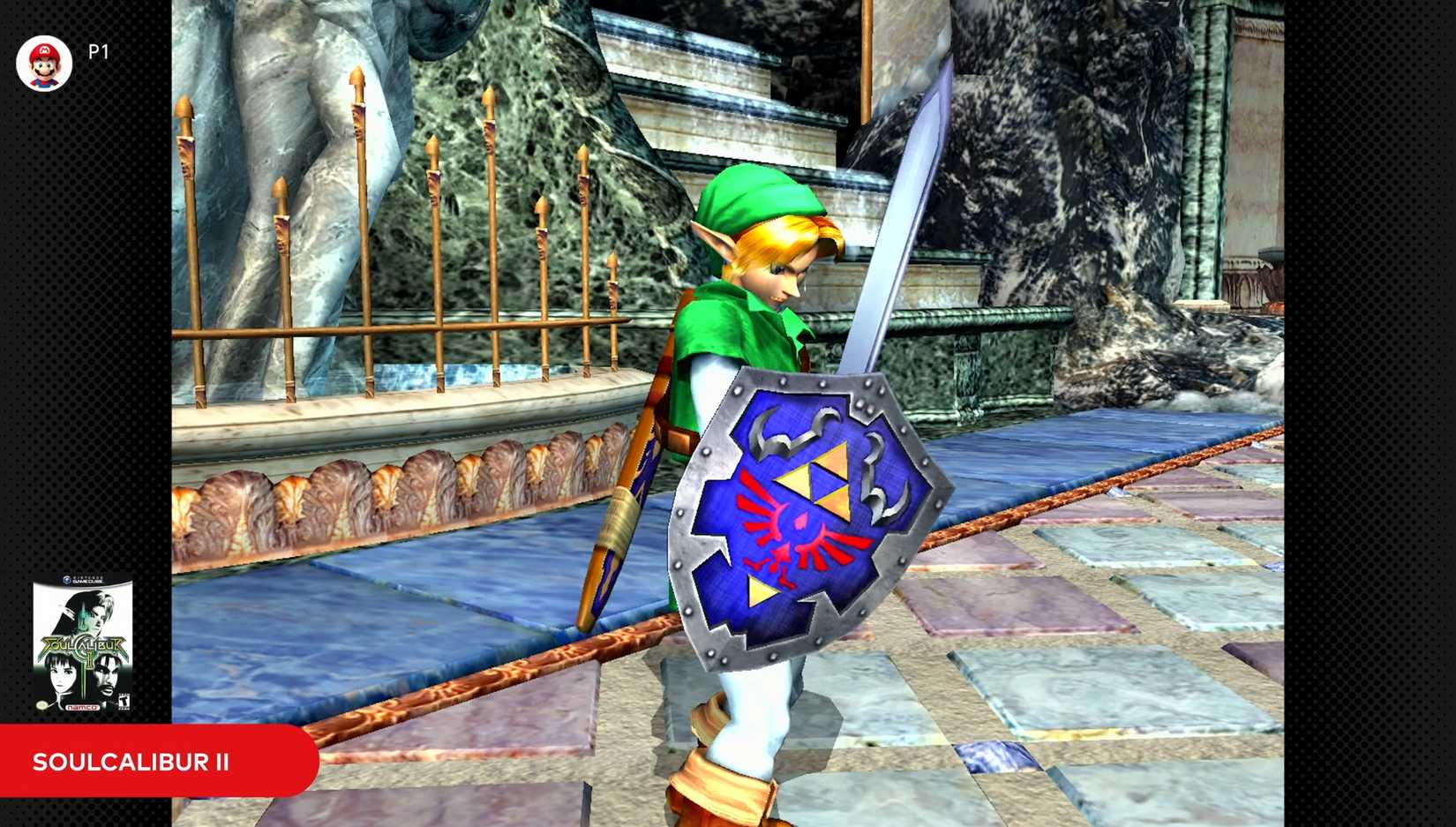 Link in Soulcalibur II on the Nintendo Switch 2 GameCube Classics