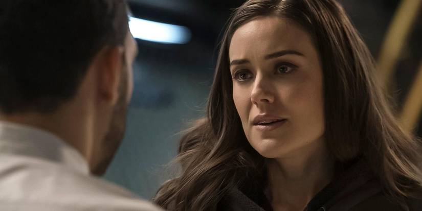 Elizabeth looking at Aram in The Blacklist season 8