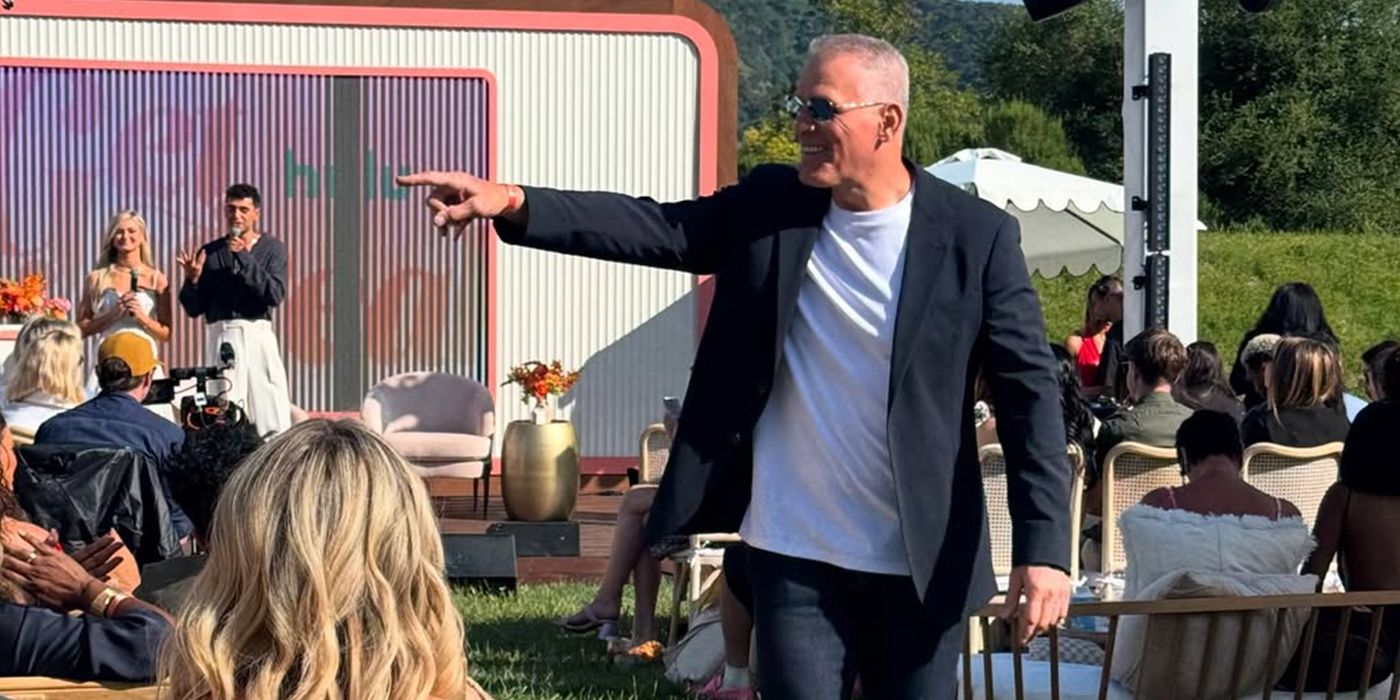 the golden Bachelor mel owens outside standing and pointing