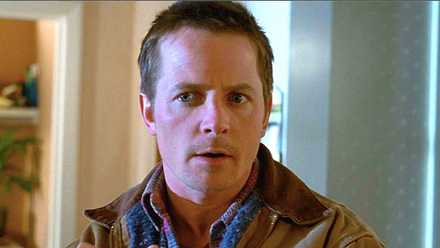 Michael J Fox's Frank looks panicked in The Frighteners 1996
