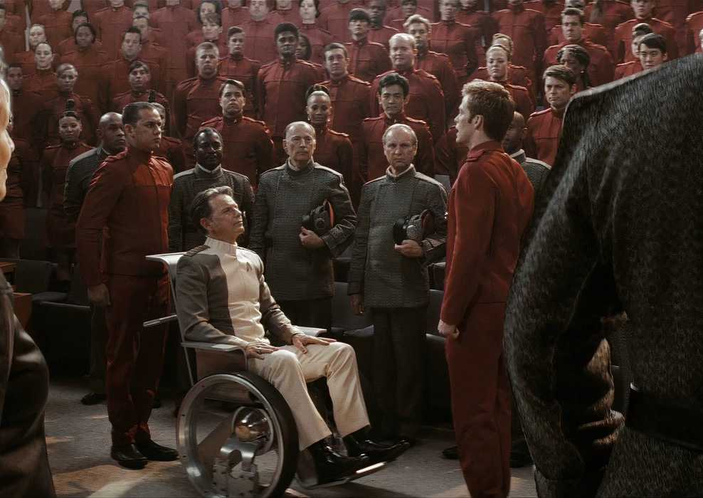 Pike and Kirk in Star Trek 2009