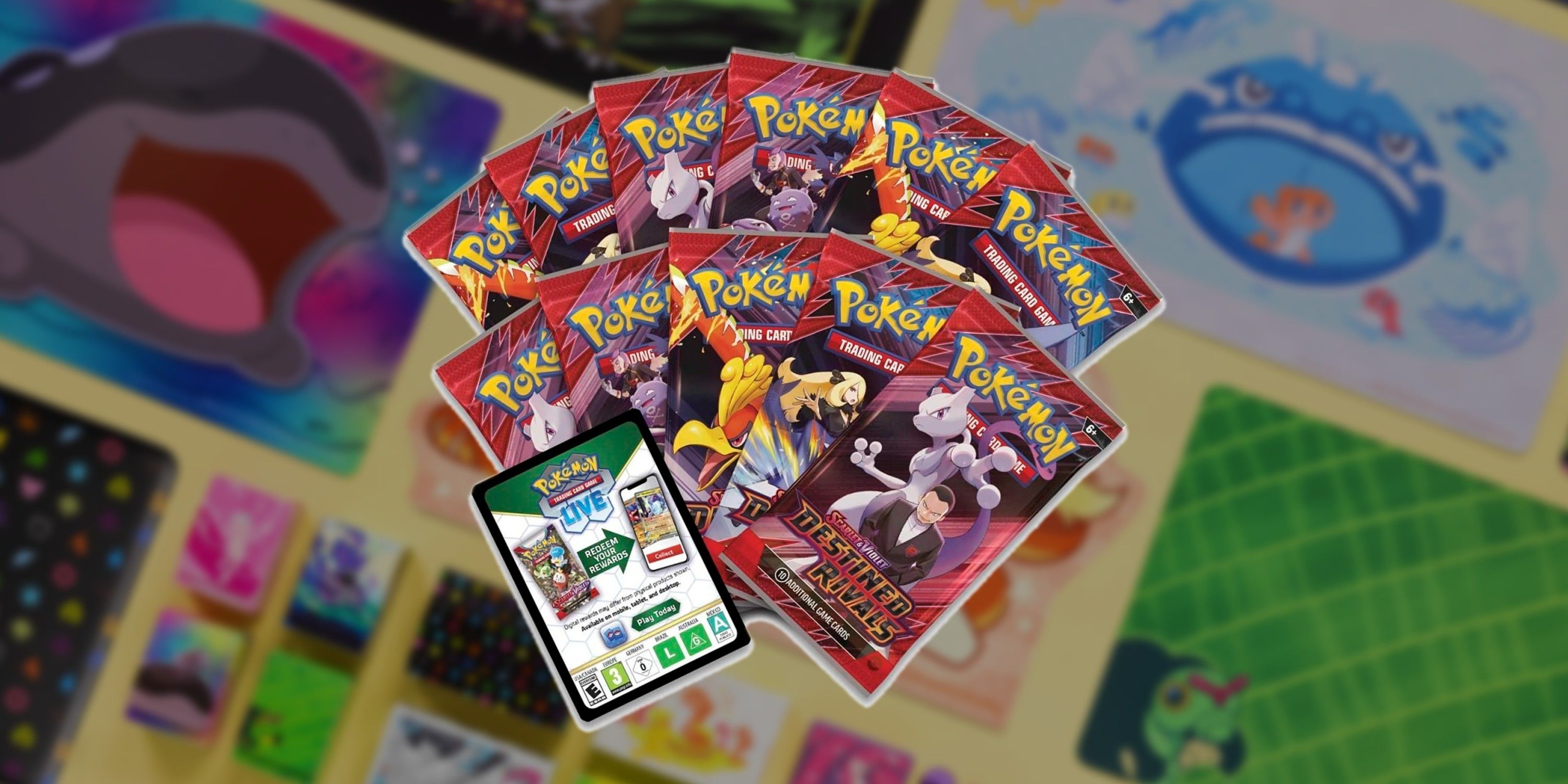 fusion strike pokemon rare cards Pokemon Tcg: Scarlet And Violet Destined Rivals (Sv10) Three Blister P –  Double Infinity Gaming main image 0