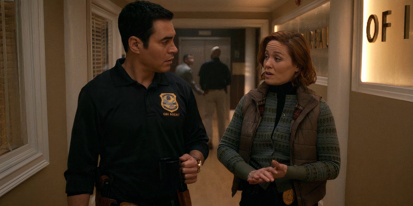Ramon Rodriguez as Will Trent and Erika Christensen as Angie Polaski in Will Trent season 3, episode 13 (2)