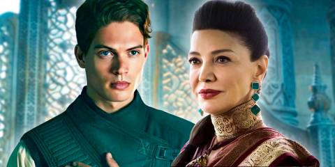 Rand and Elaida from The Wheel of Time s3