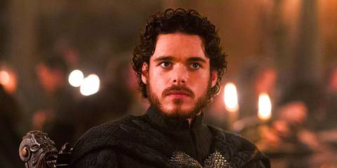 Robb Stark (Richard Madden) looking serious in Game of Thrones