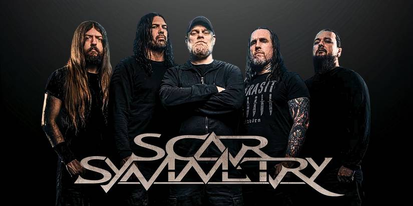 The band Scar Semetry alongside their logo