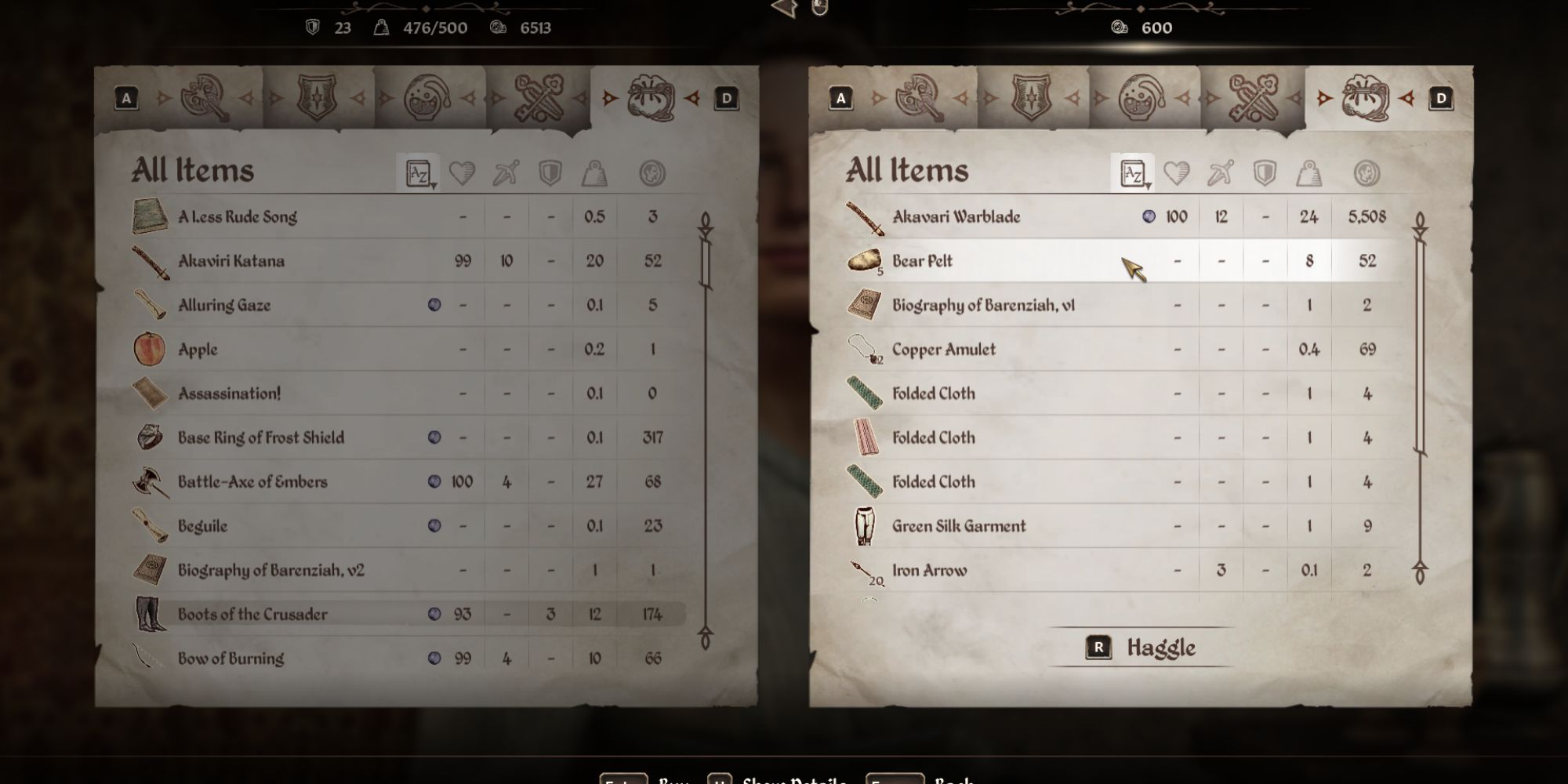 A store selling Bear Pelts in Oblivion Remastered
