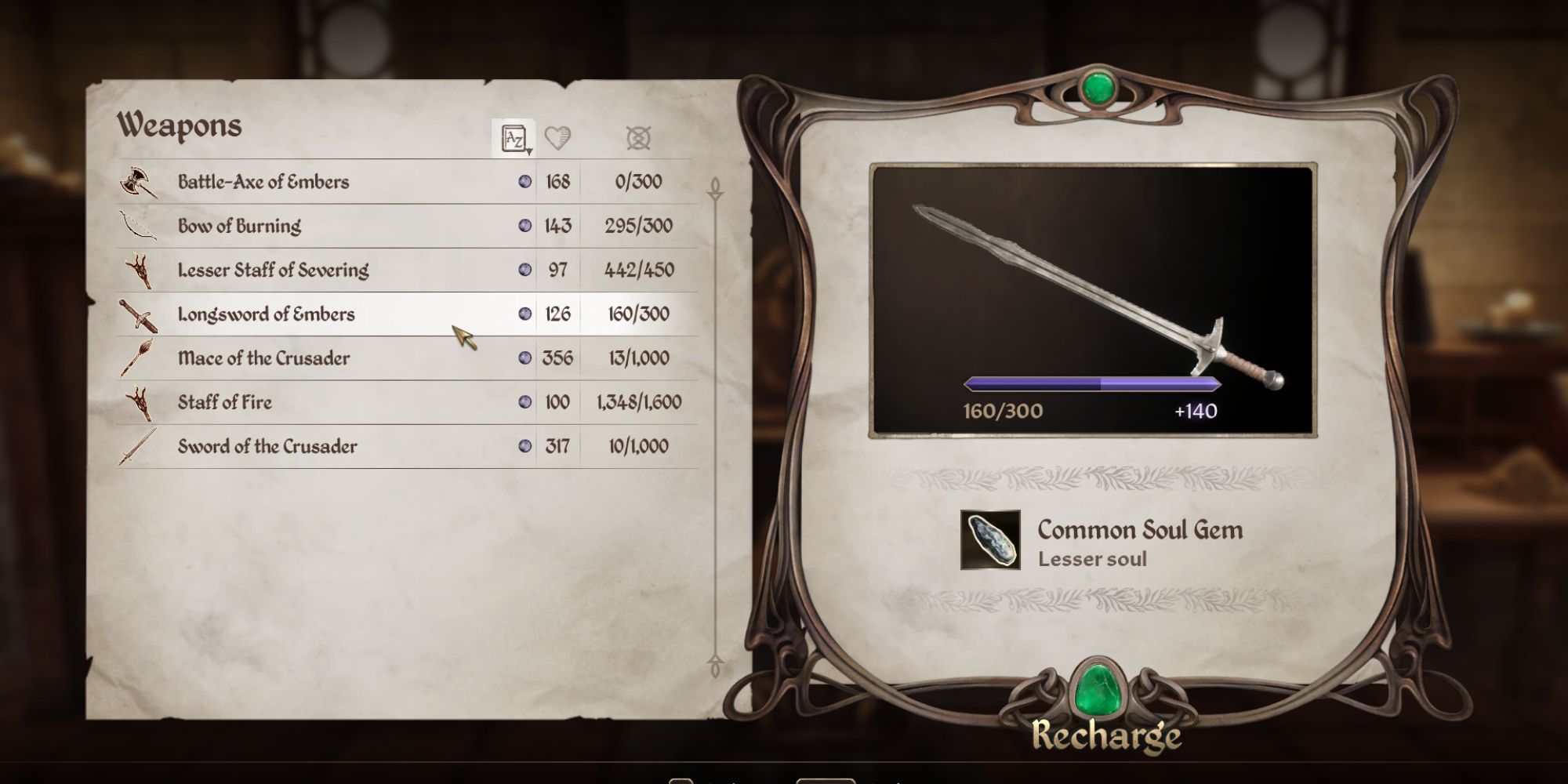 Refilling a weapon with a Soul Gem in Oblivion Remastered