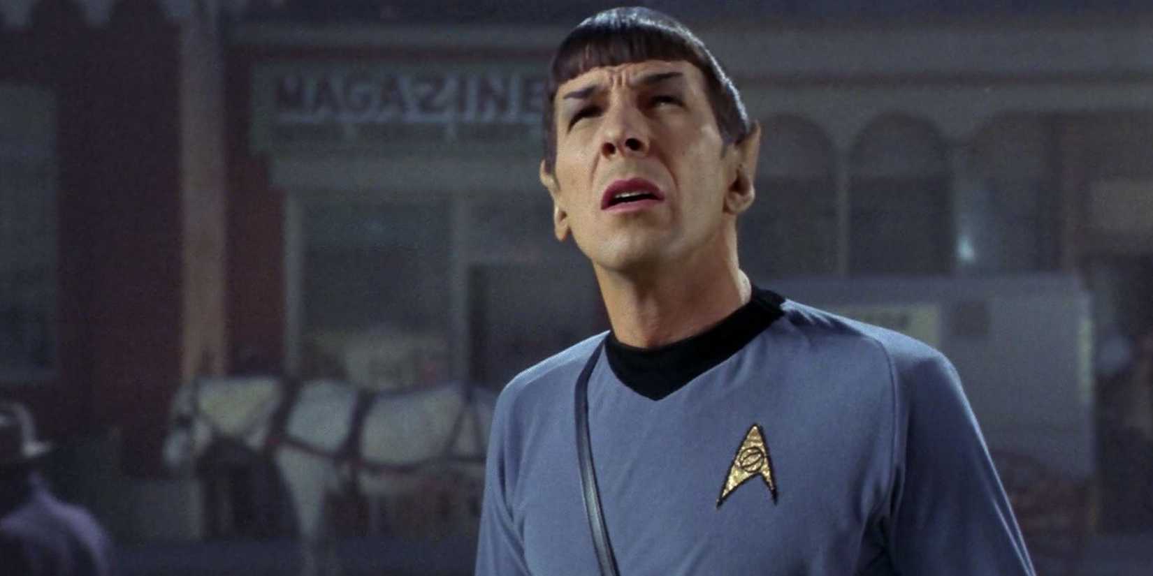 Spock (Leonard Nimoy) arrives on 1930 Earth in Star Trek TOS The City on the Edge of Forever