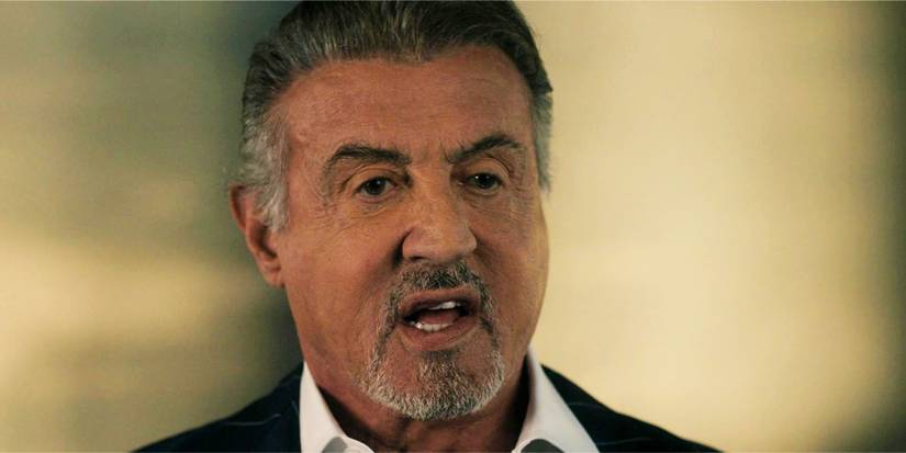 Stallone as Dwight in an image from Tulsa King season 2, episode 3, talking