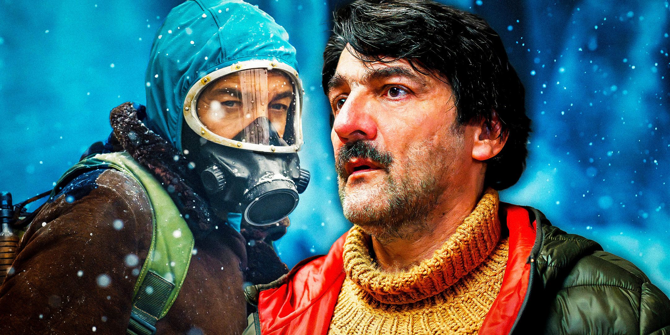 Ricardo Darín as Juan Salvo and César Troncoso as Alfredo Favalli in The Eternaut
