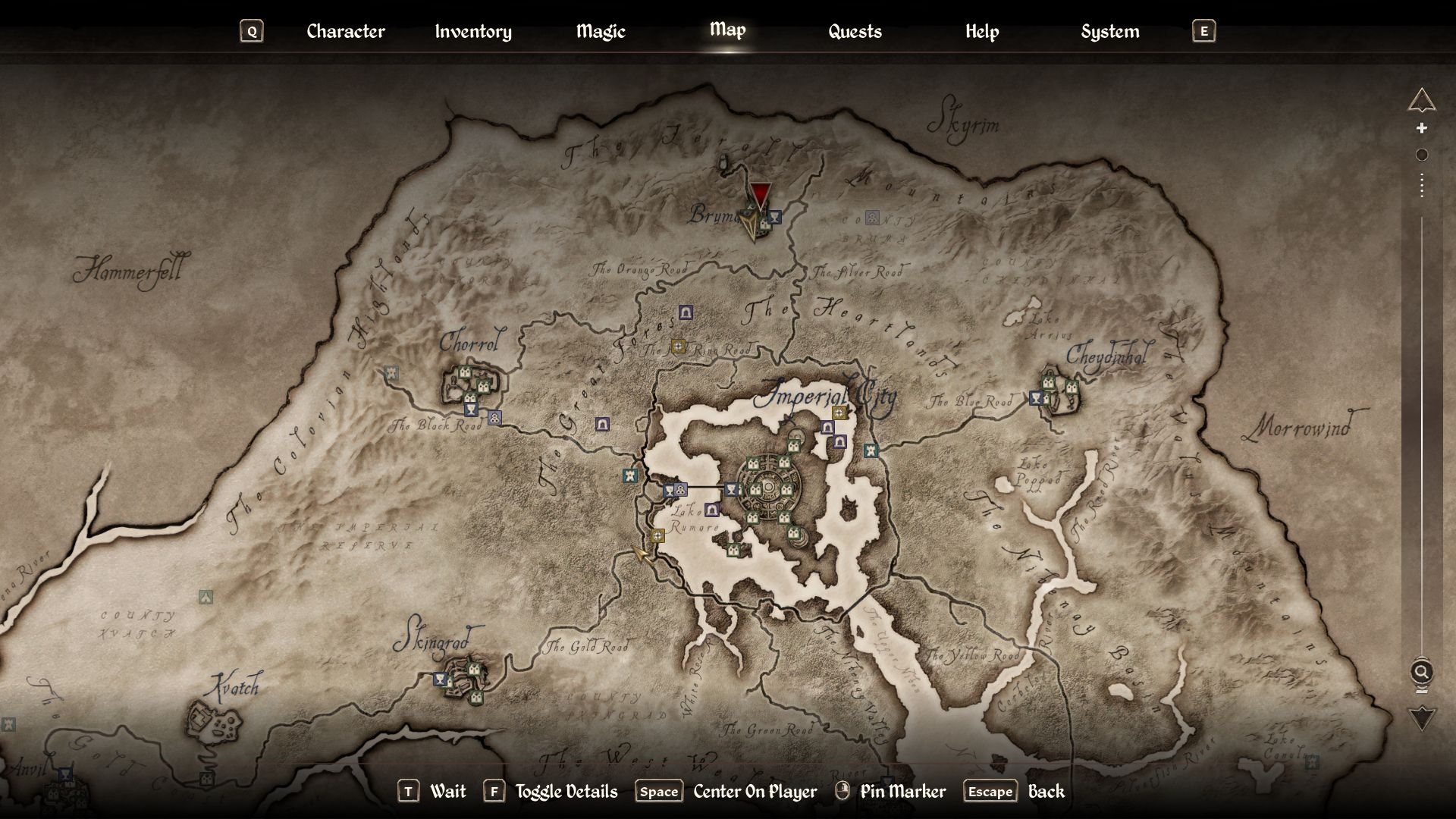 Elder Scrolls 4: Oblivion Remastered Map Size Compared To Skyrim's