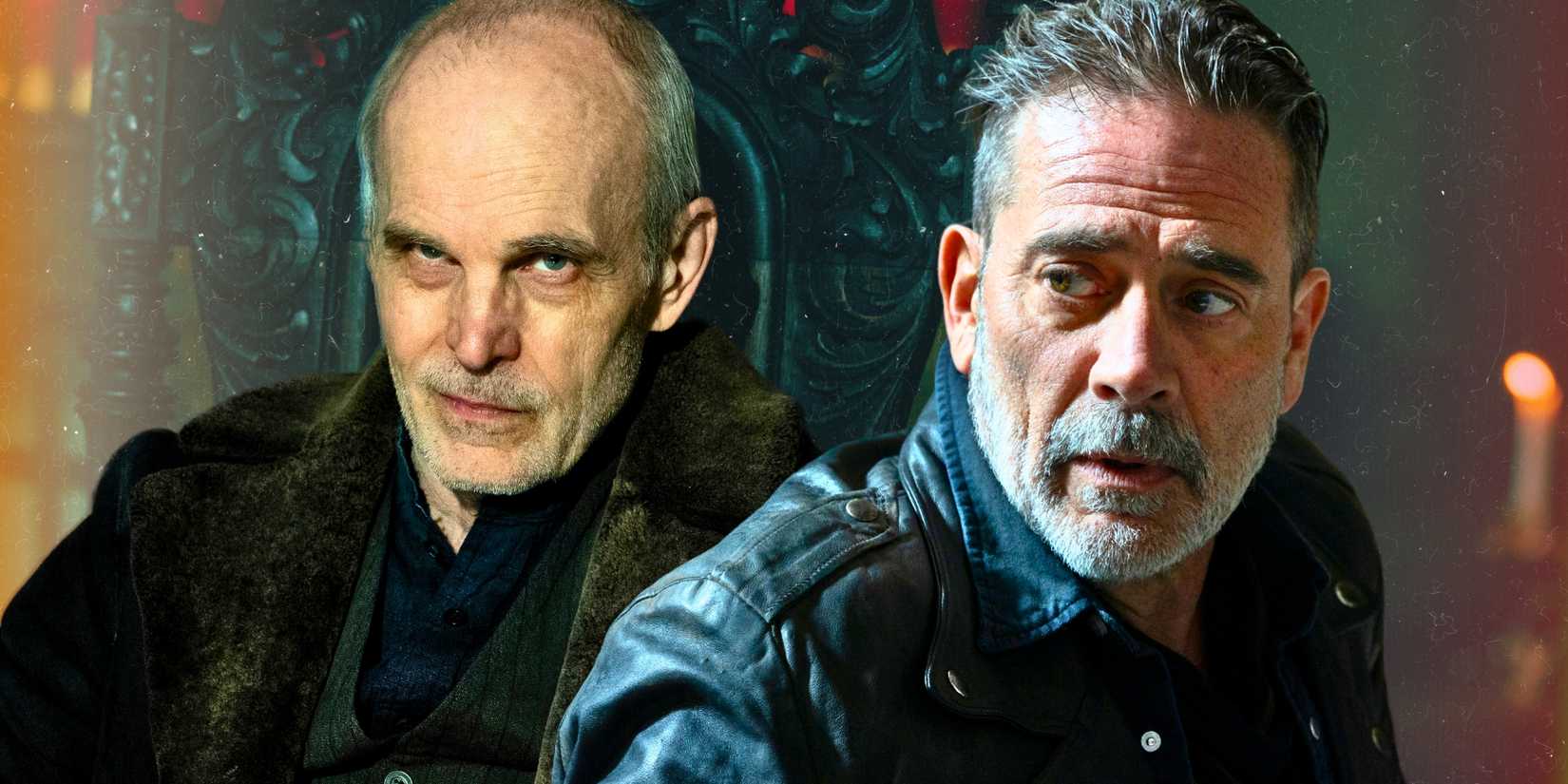 Зеллько Иванек в роли "The Croat" и Джеффри Ден Морган в роли Негана в "The Walking Dead: Dead City" Сезон 2