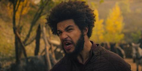 Perrin Aybara (Marcus Rutherford) angrily claiming something in The Wheel of Time Season 3 Ep 7
