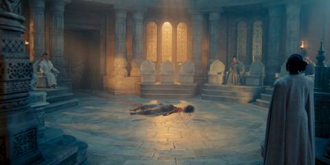 Siuan Sanche (Sophie Okonedo) dead, throat slashed in The Wheel of Time Season 3 Ep 8