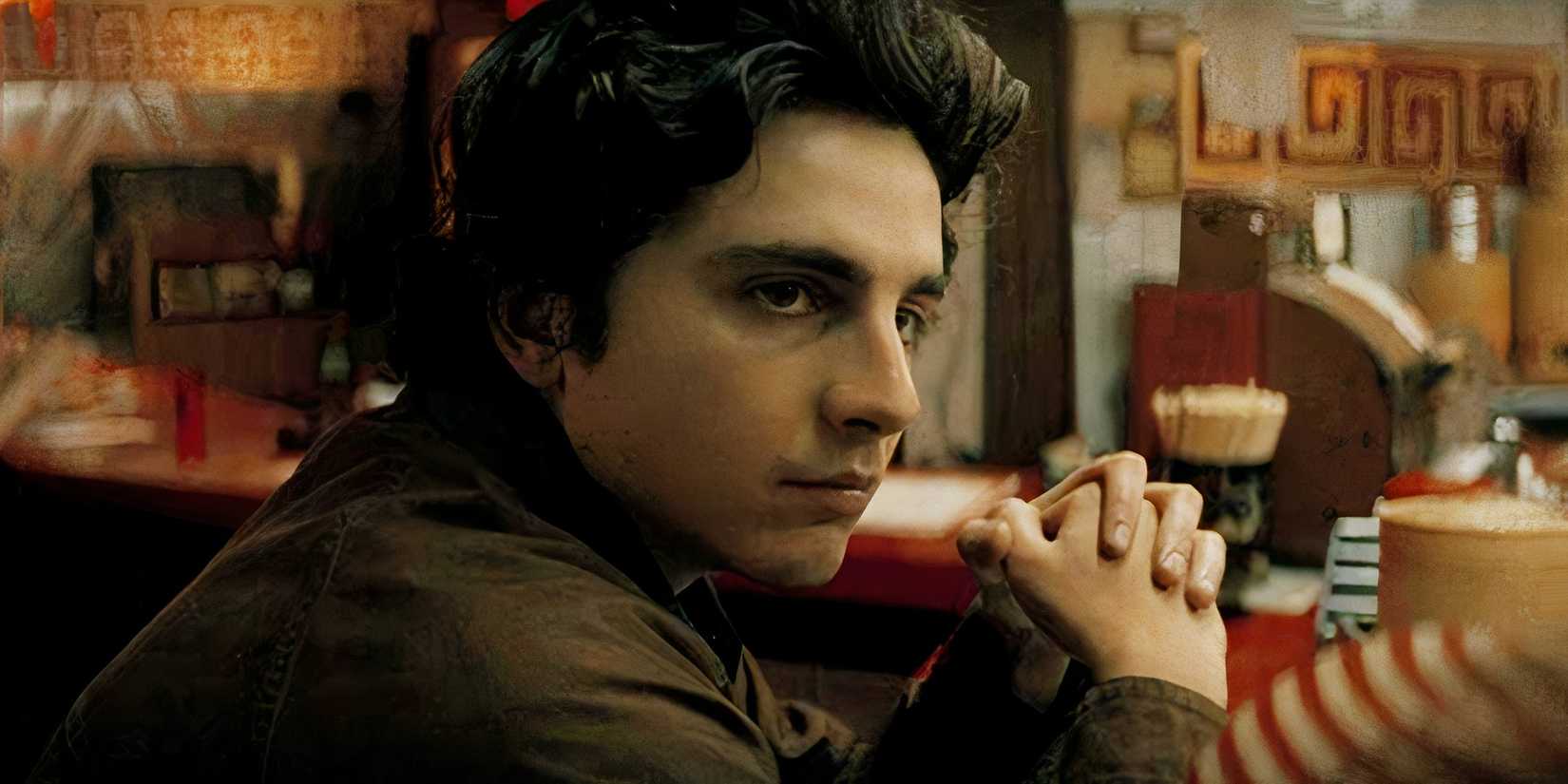 Timothée Chalamet como Bob Dylan em A Complete Unknown