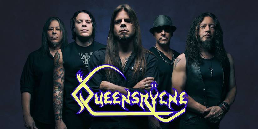 10 Replacement Metal Vocalists Who Were More Successful Than The Original 1 The band Queensryche alongside their logo