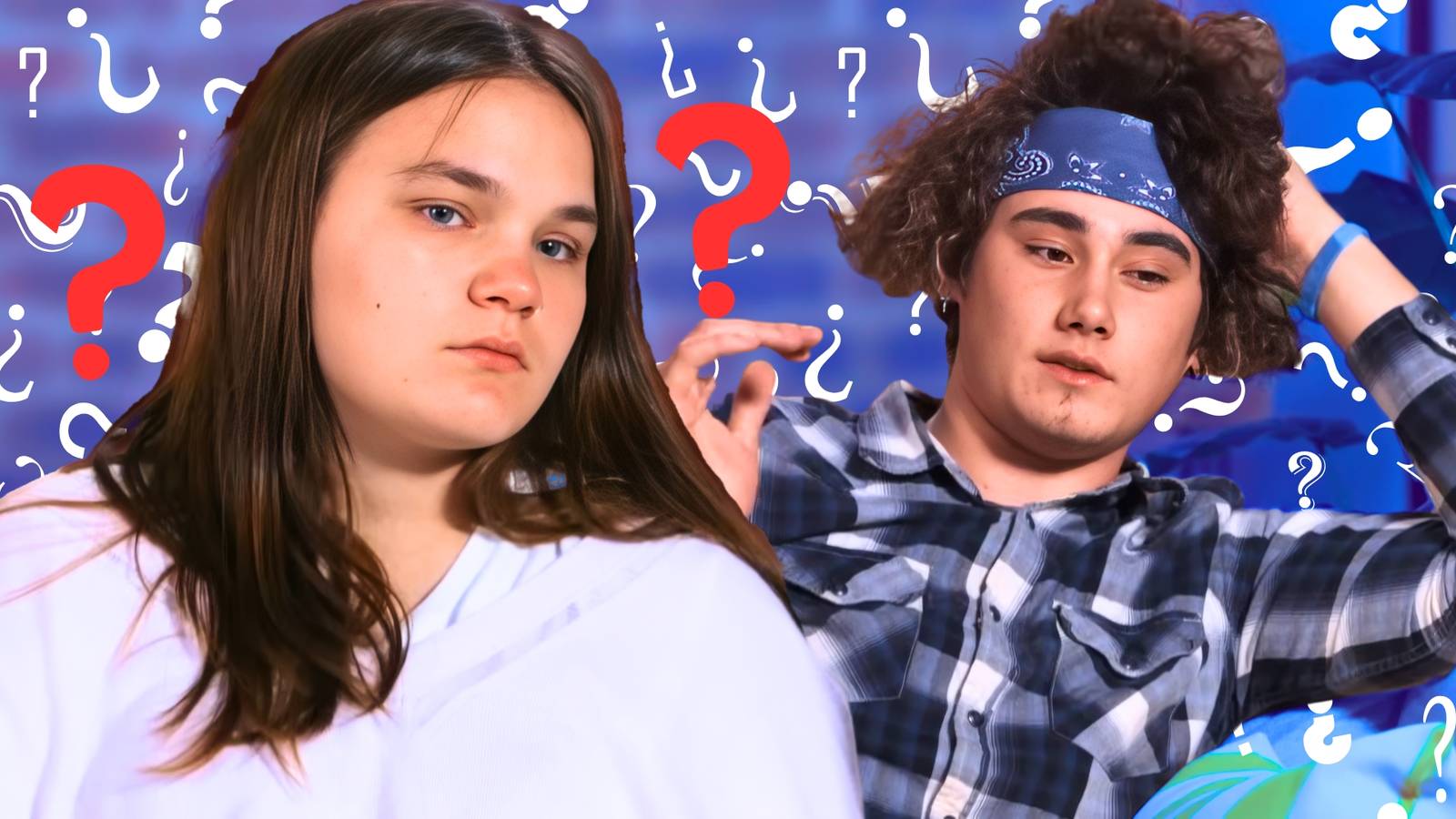 Unexpected Kylen Smith & Jason Korpi in side by side images with question mark background