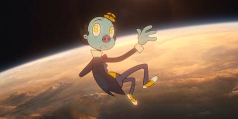 Lux floating above the Earth in Doctor Who