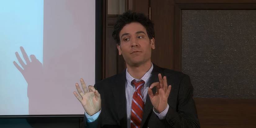 Ted (Josh Radnor) talking to his class in the How I Met Your Mother episode "Legendaddy".