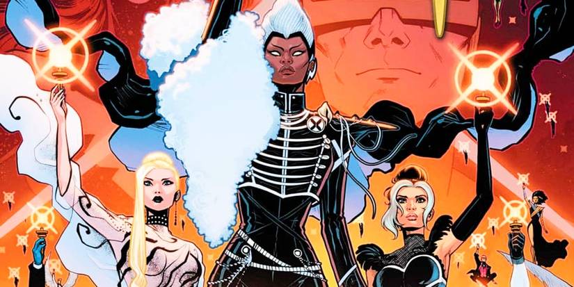 X-Men Hellfire Vigil cover cropped, Storm, Rogue, and others raising torches