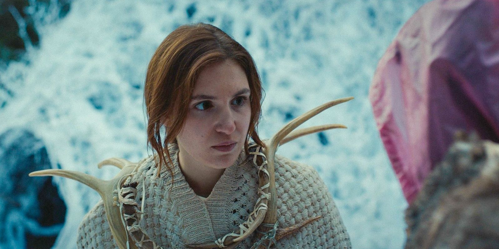 Teen Shauna (Sophie Nélisse) about to discover that Hannah is pretending to be Natalie in Yellowjackets Season 3 Ep 10