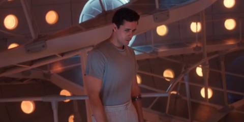 Conrad aboard the TARDIS in Doctor Who