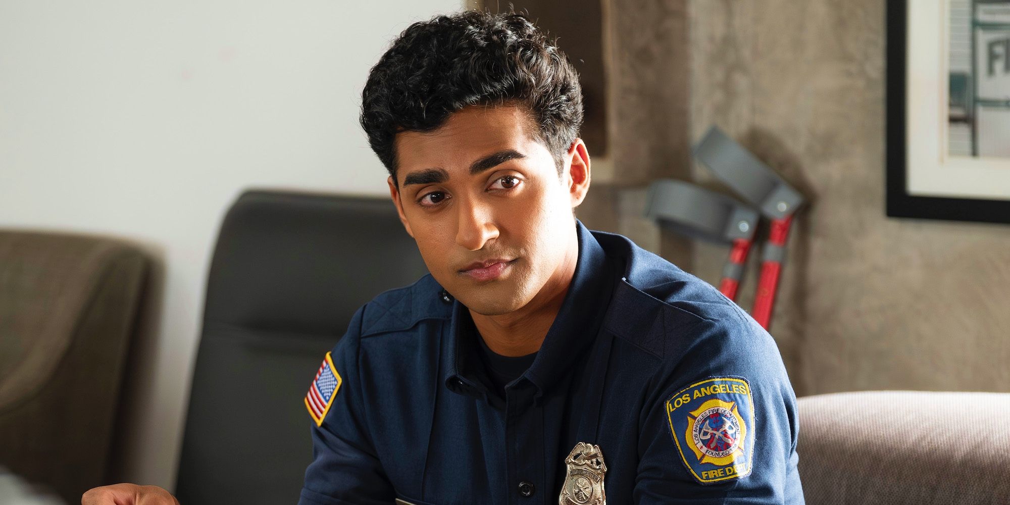 Anirudh Pisharody as Ravi Panikkar in 9-1-1 season 8, episode 18.