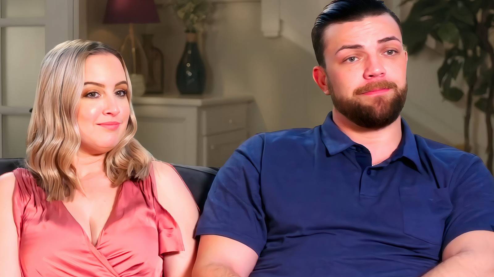 90 Day Fiancé Elizabeth Potthast Andrei Castravet sitting together filming confessional