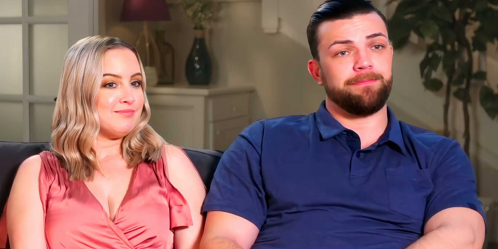 90 Day Fiancé Elizabeth Potthast Andrei Castravet sitting together filming confessional