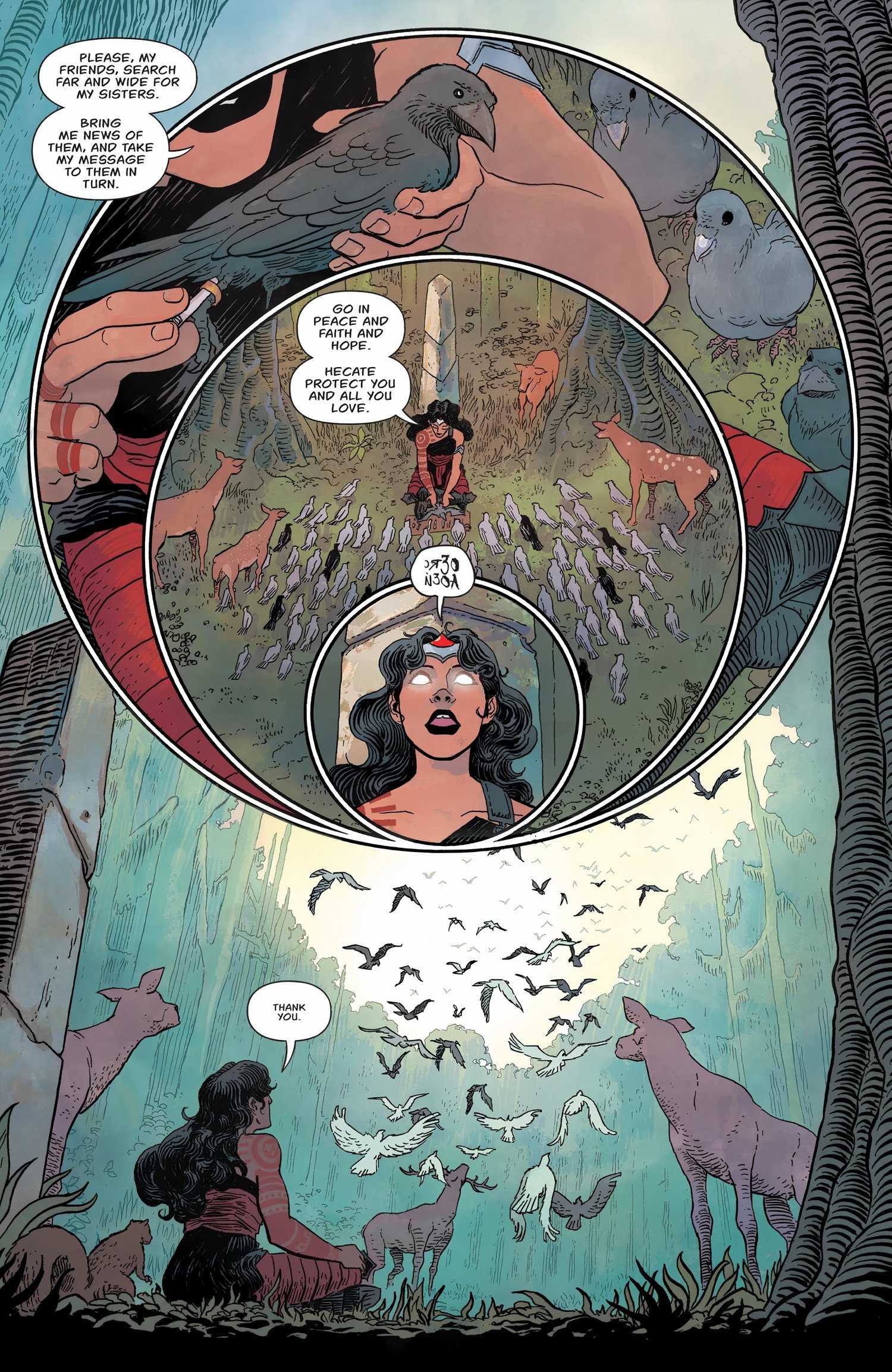 Absolute Wonder Woman Sends Birds to Find Amazons DC