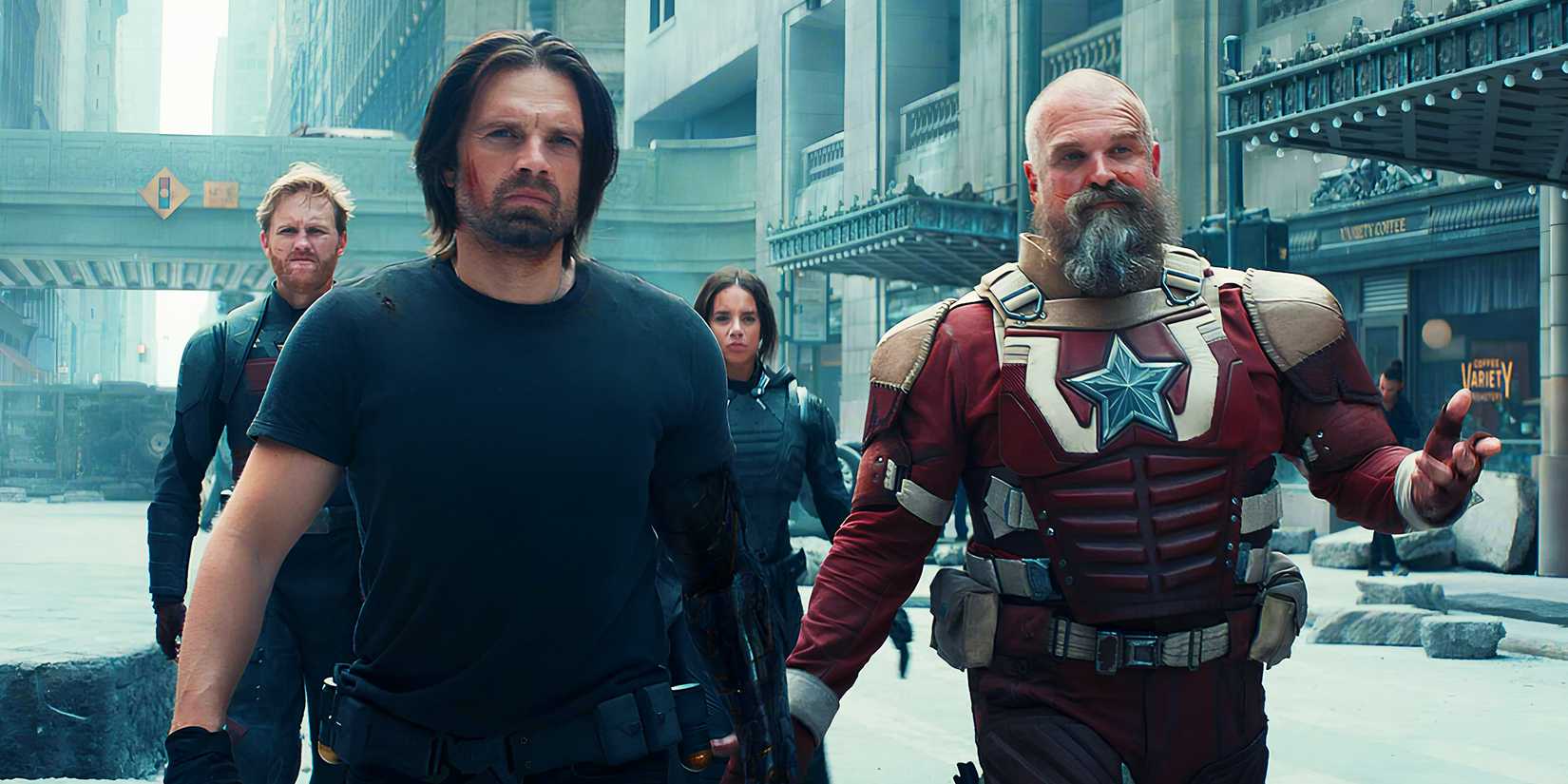 Thunderbolts’ Original Ending Was Made Impossible By One DC Movie 1 The Thunderbolts walking together in New York City