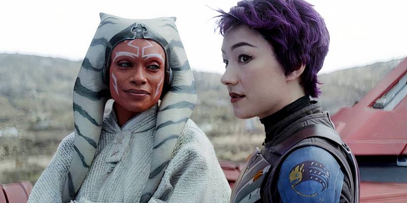 Ahsoka sorrindo para Sabine em Ahsoka temporada 1 (2023)