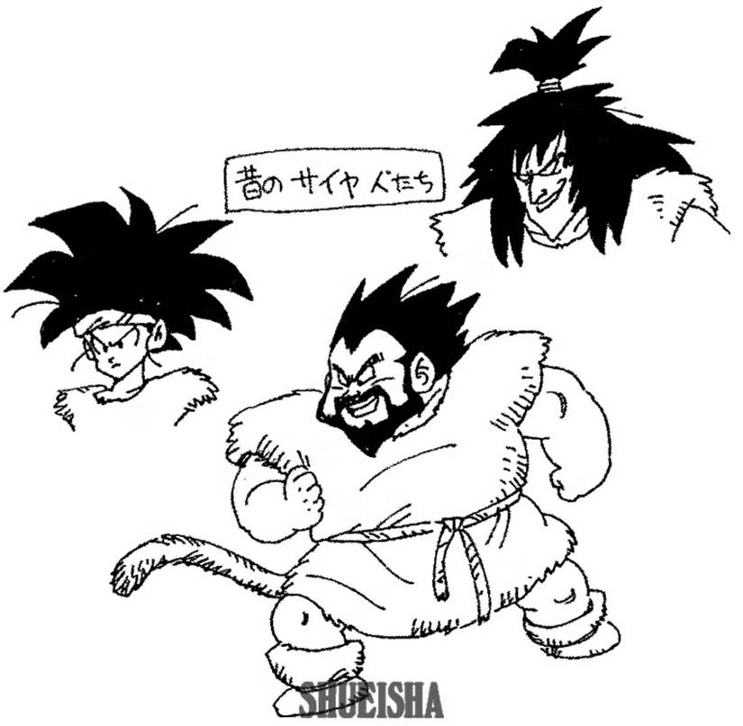Thiết kế Saiyan gốc của Akira Toriyama