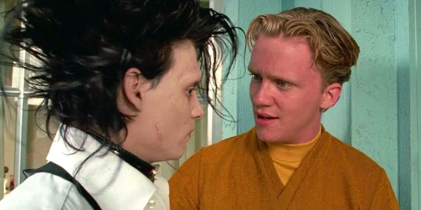 anthony-michael-hall-as-jim-talking-to-johnny-depp-as-edward-in-edward-scissorhands 10 Best Movies To Watch If You Like Wicker