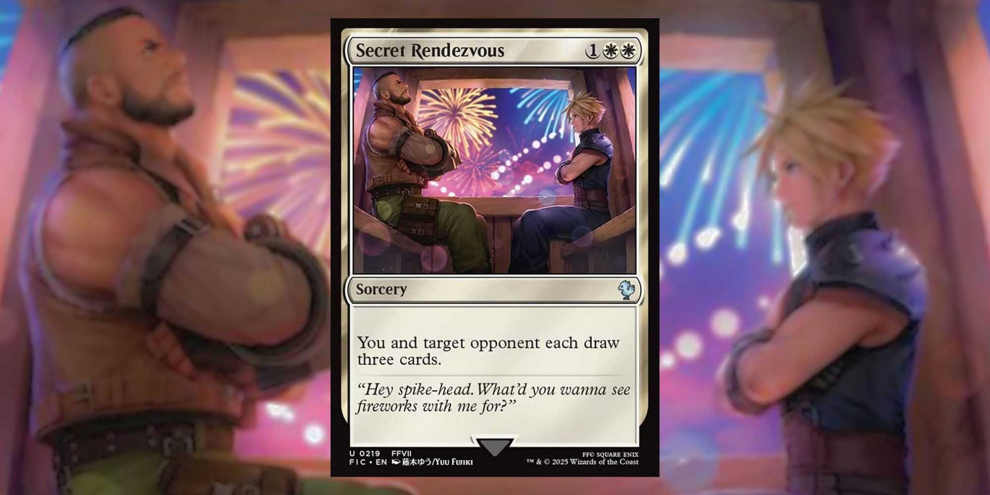 mtg secret rendezvous final fantasy Magic The Gathering - Universes Beyond - - Commander You and target opponent each draw three cards. Magic: The Gathering's New FF7