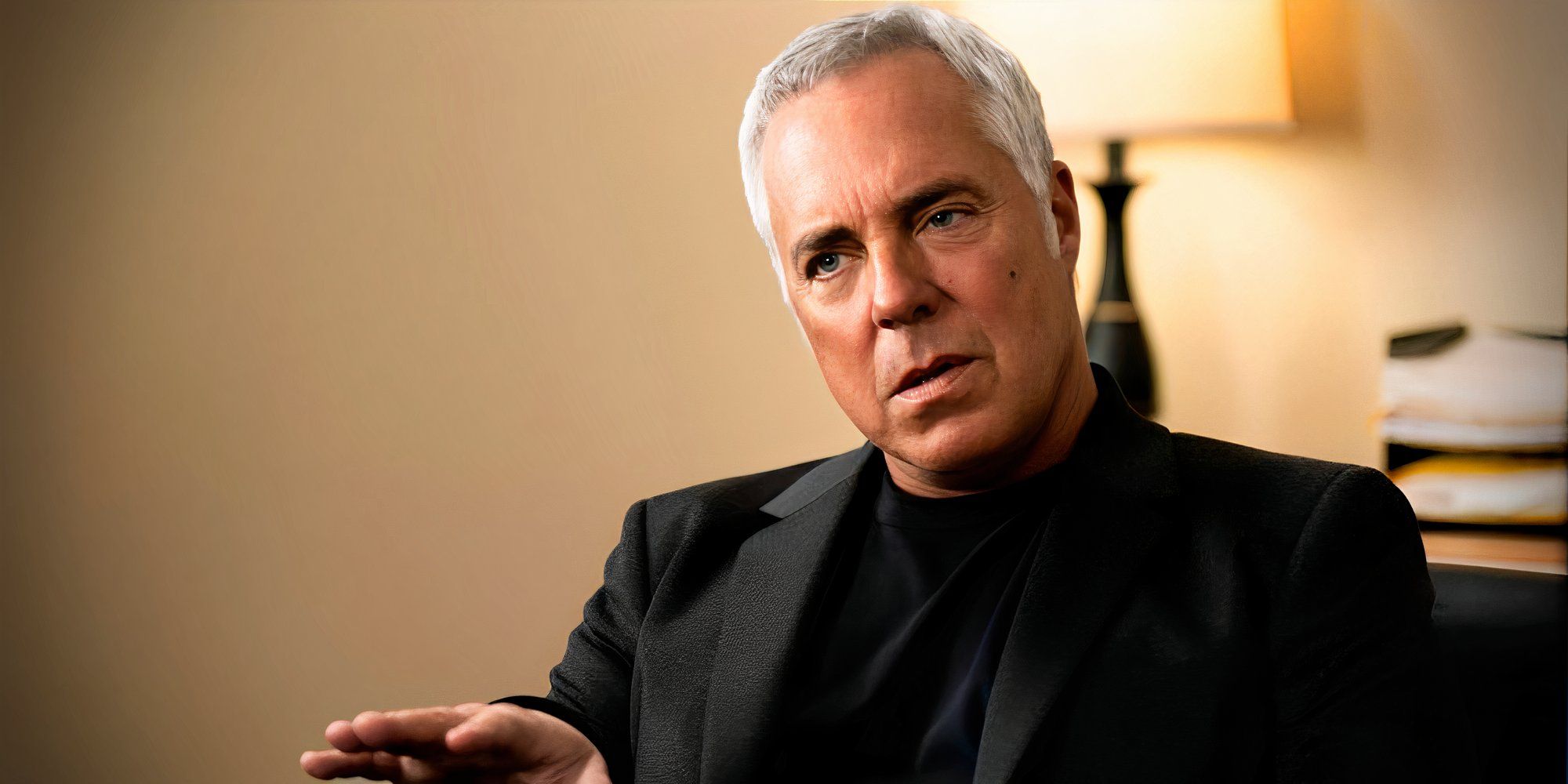 Titus Welliver as Harry Bosch looking curious in Bosch: Legacy