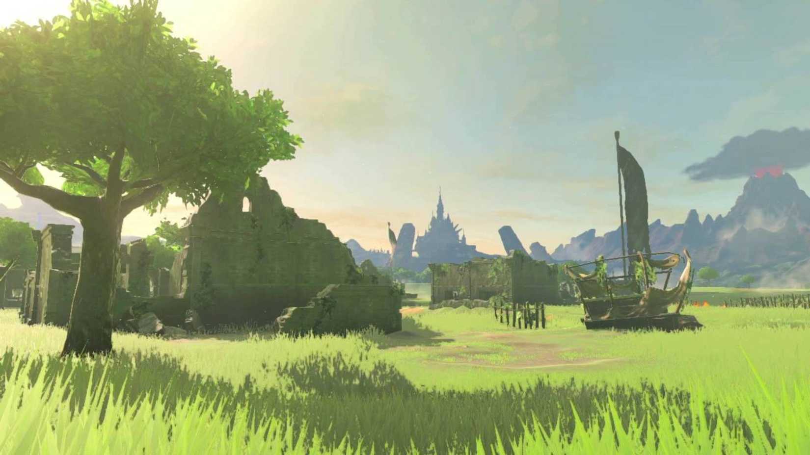 Some ruins in Hyrule in Breath of the Wild.