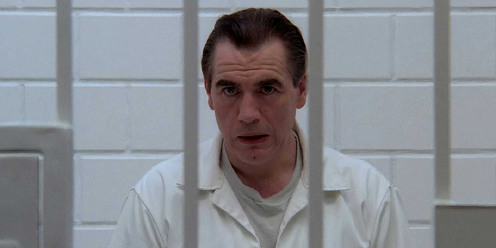 Brian Cox as Dr. Hannibal Lecktor in his cell in Manhunter