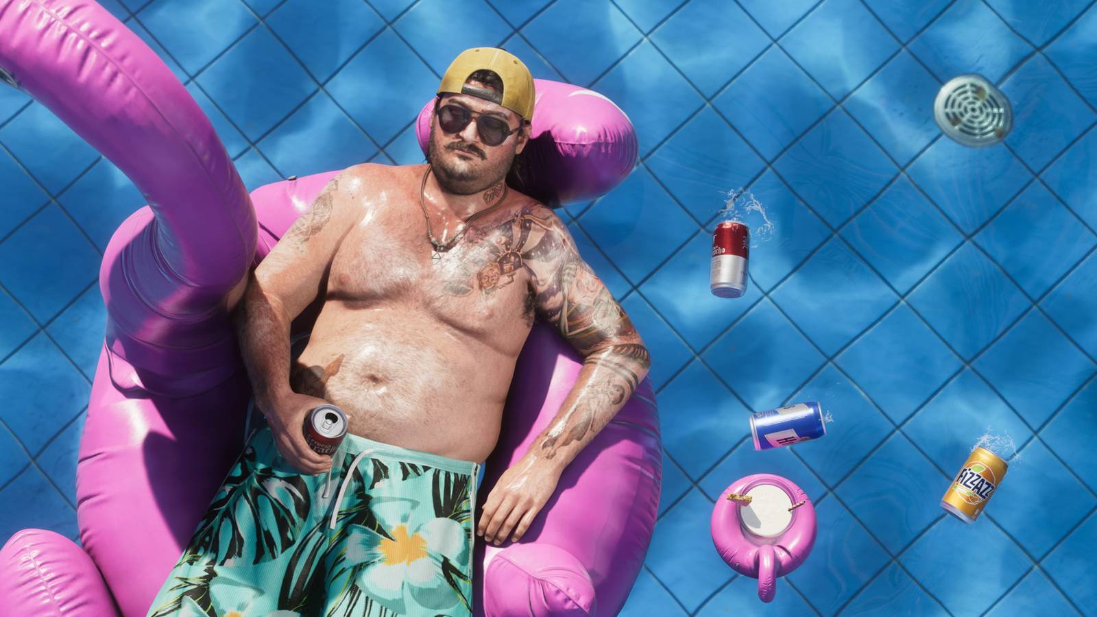 Cal Hampton floating in an Inner Tube in GTA 6.