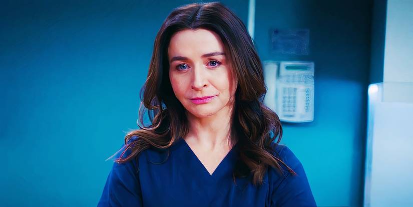 Caterina Scorsone as Amelia Shepherd in Grey's Anatomy season 21 episode 18-1