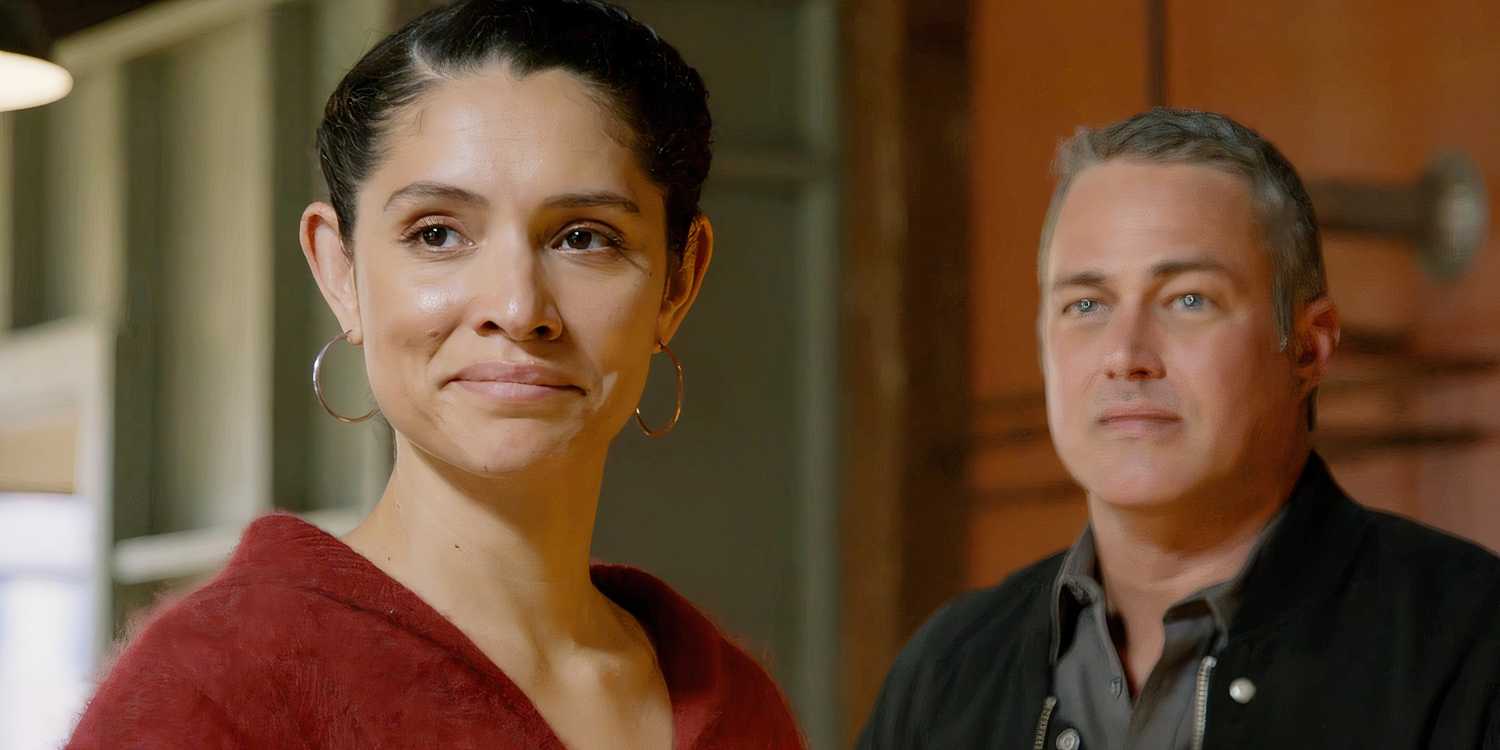 Miranda Rae Mayo as Stella Kidd and Taylor Kinney as Kelly Severide in Chicago Fire