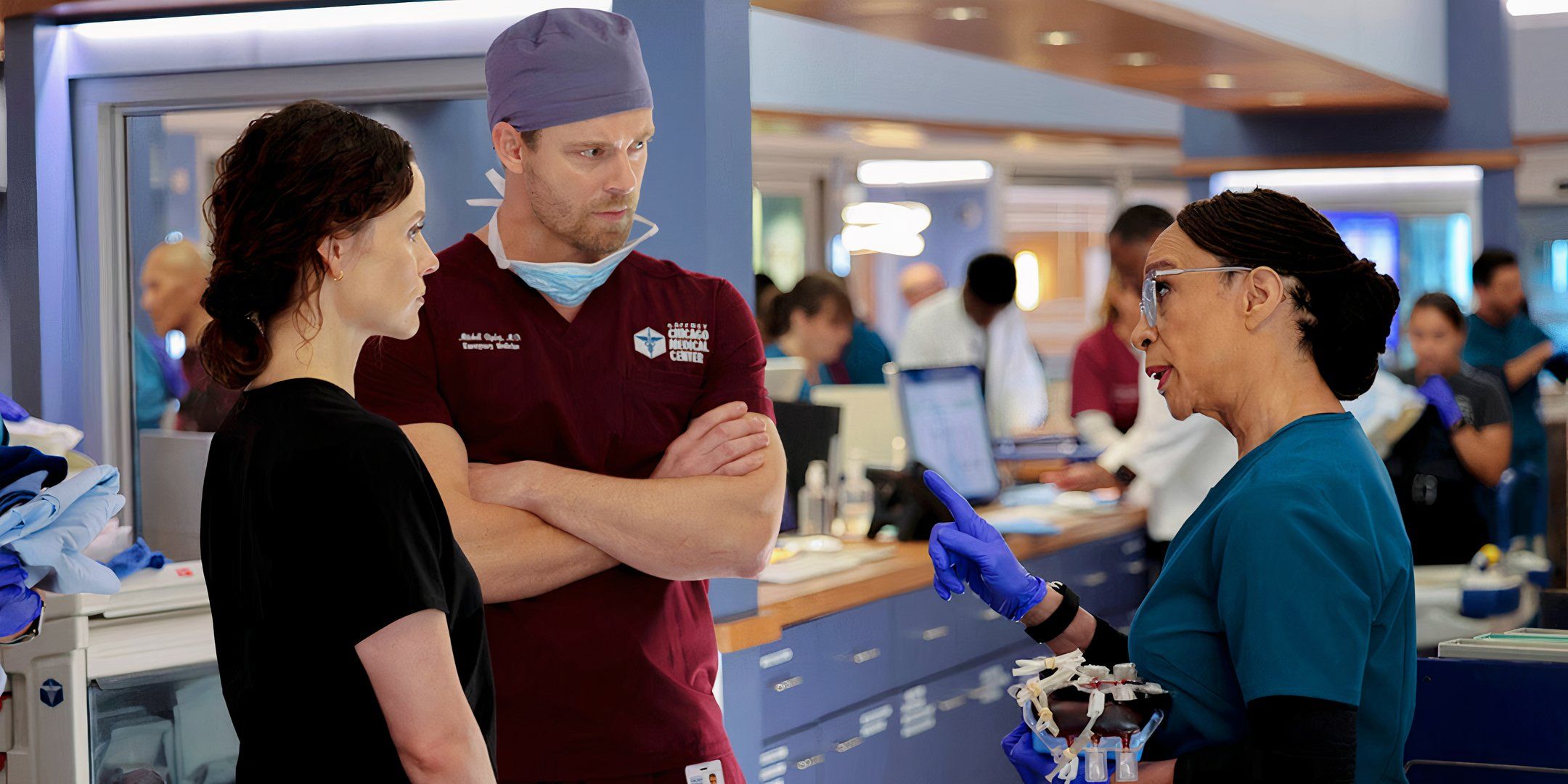 Lenox, Ripley, and Goodwin in Chicago Med season 10